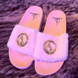 Baby Phat Pink and Gold Women's Slippers